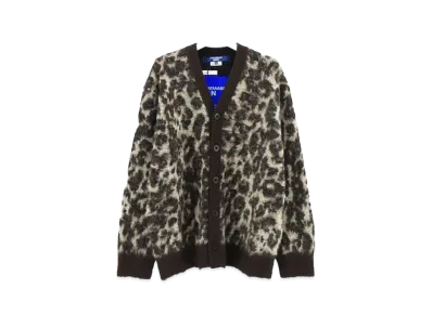 JUNYA WATANABE MAN Acrylic x Cotton Jacquard Knit Cardigan "Black/Brown"