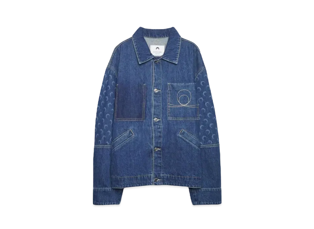 Marine serre DEADSTOCK DENIM BOXY JACKET "BLUE"