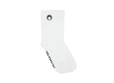 Marine serre ORGANIC COTTON RIB ANKLE SOCKS "WHITE"
