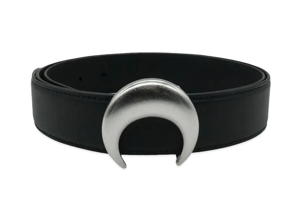 Marine serre RECYCLED LEATHER BUCKLE BELT "BLACK"