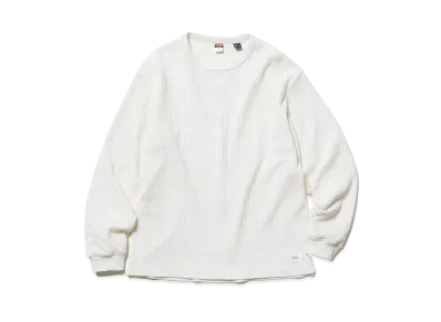 NANGA Eco Hybrid Waffle L/S Tee "White"