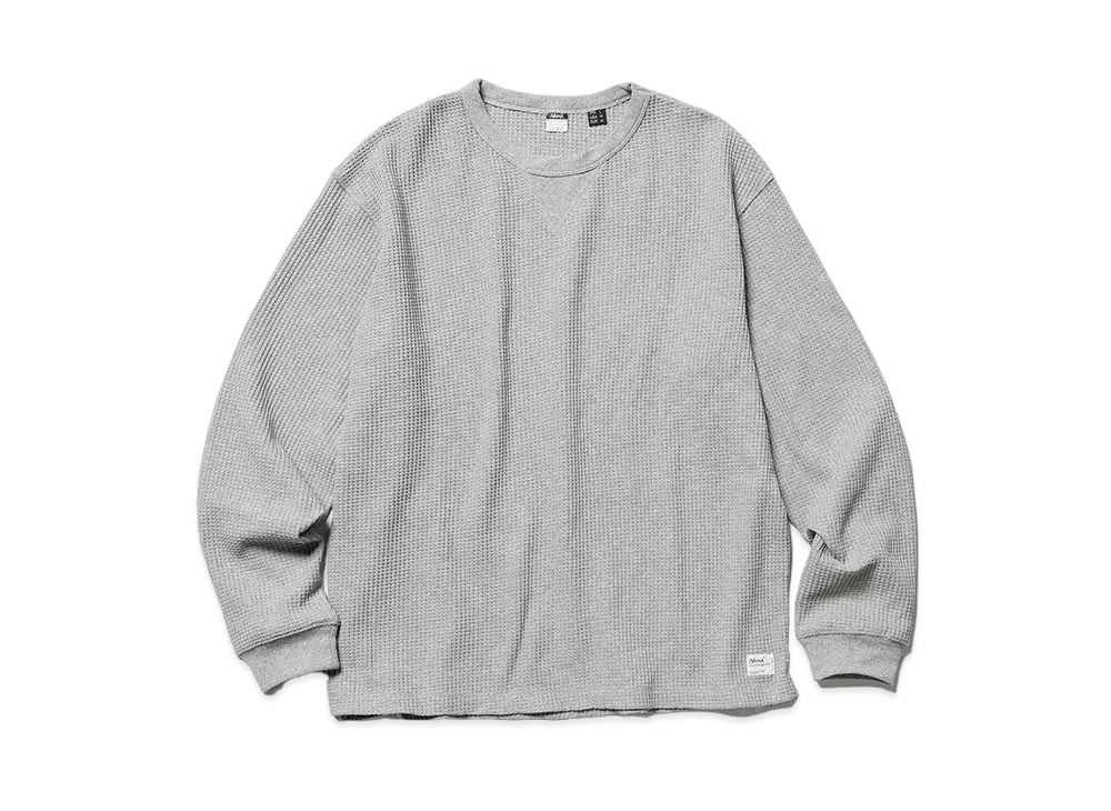 NANGA Eco Hybrid Waffle L/S Tee "L.Grey"