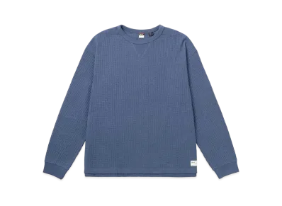 NANGA Eco Hybrid Waffle L/S Tee "Blue"