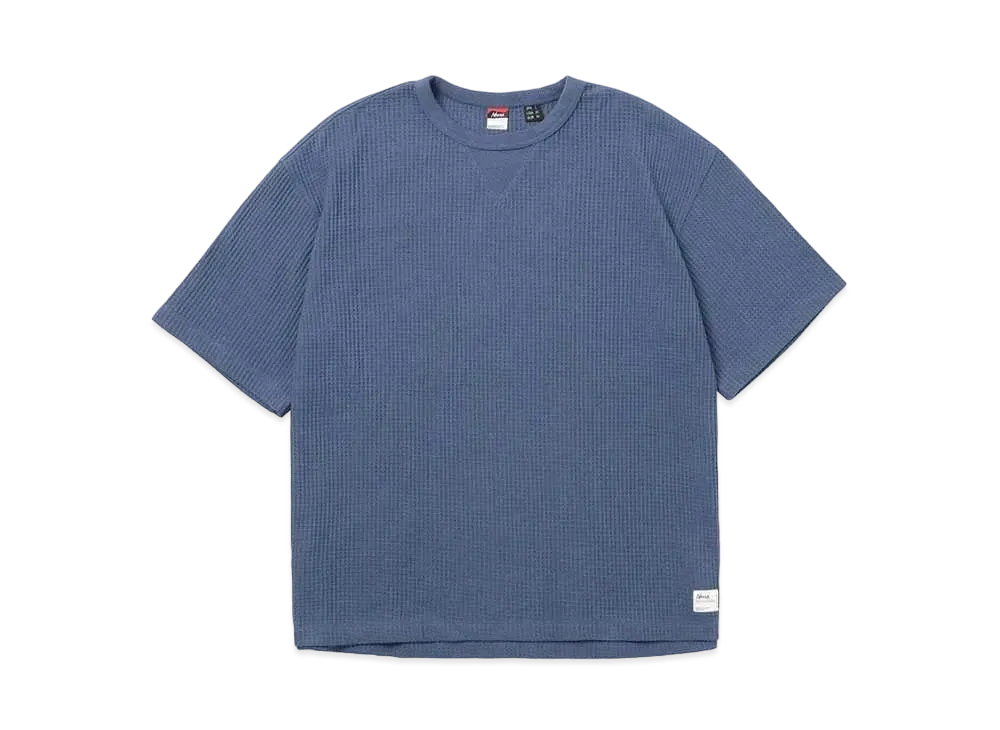 NANGA Eco Hybrid Waffle Loose Fit Tee "Blue"