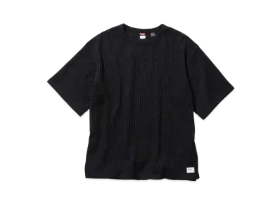 NANGA Eco Hybrid Waffle Loose Fit Tee "Black"