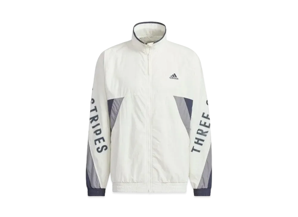 adidas Warding Oversized Fit Woven Full-zip Jacket "Off White"