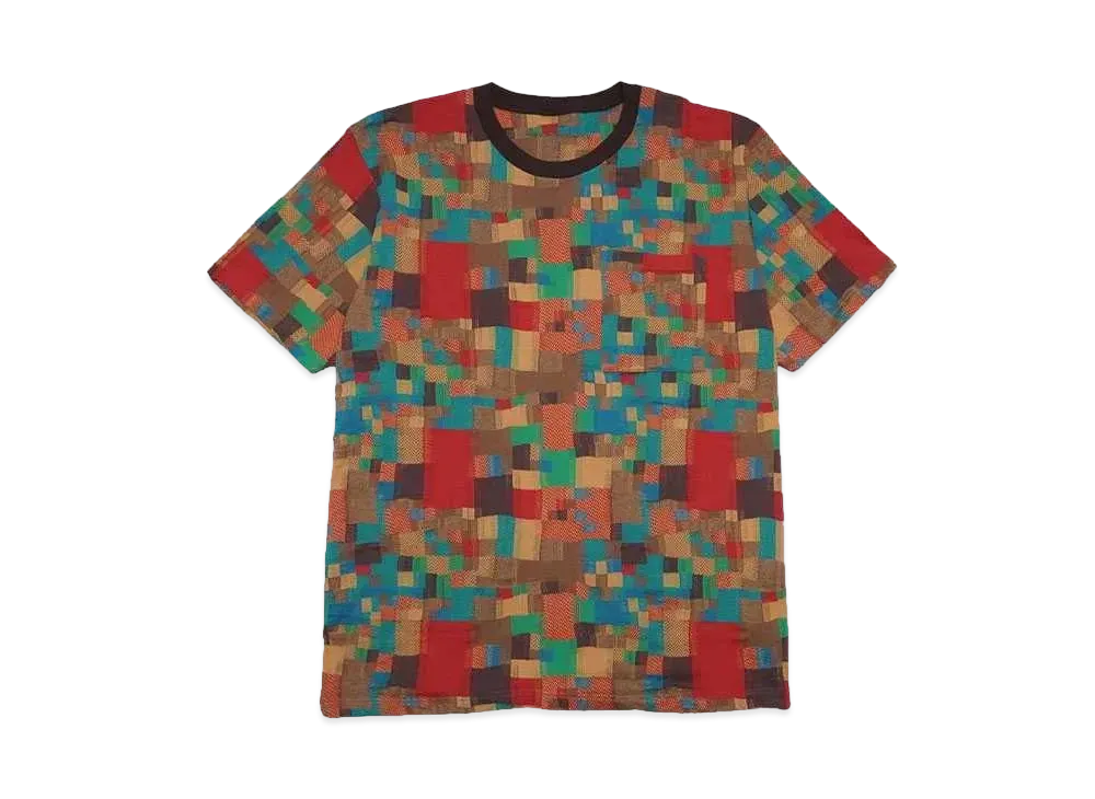 White Mountaineering MOSAIC JACQUARD T-SHIRT "BROWN"