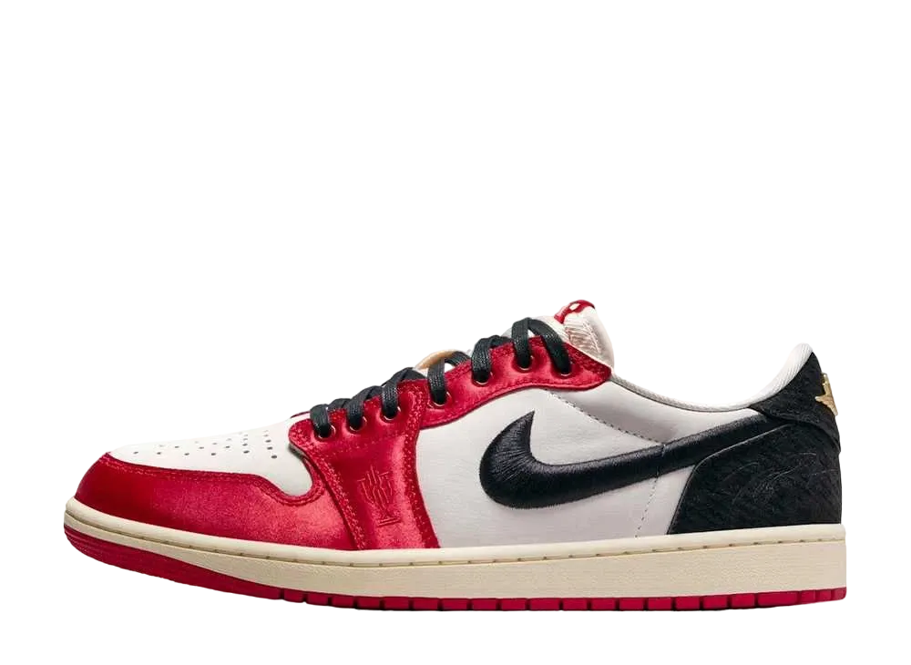 Trophy Room × Nike Air Jordan 1 Low OG "Sail and Varsity Red"