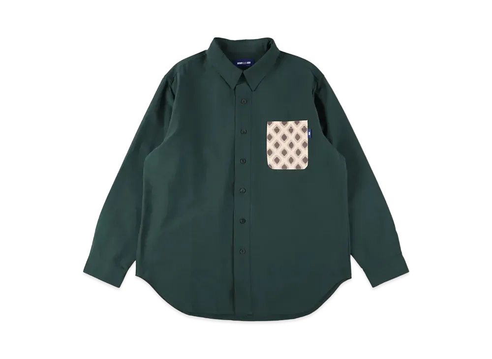 WIND AND SEA Ikat.D Switch Pocket Shirt "Green"