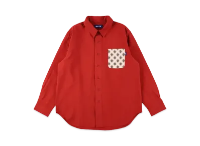 WIND AND SEA Ikat.D Switch Pocket Shirt "Burgundy"