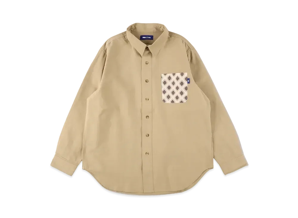 WIND AND SEA Ikat.D Switch Pocket Shirt "Beige"