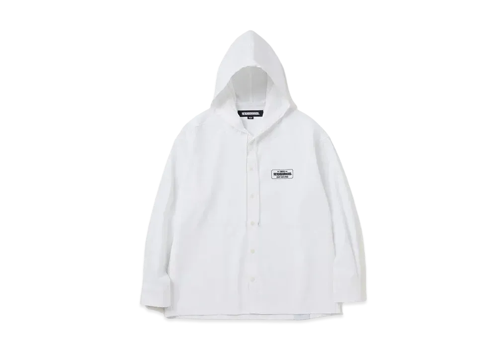 NEIGHBORHOOD Hooded Shirt LS "White"