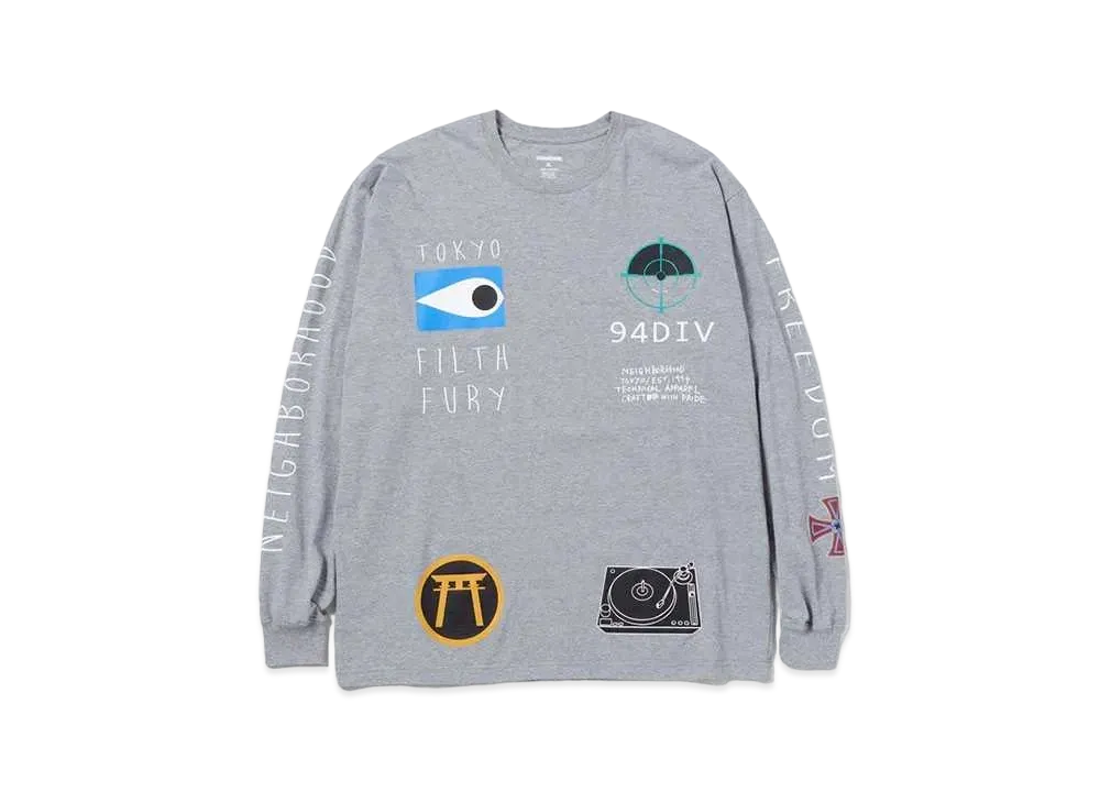 NEIGHBORHOOD NH . Tee LS-10 "Gray"