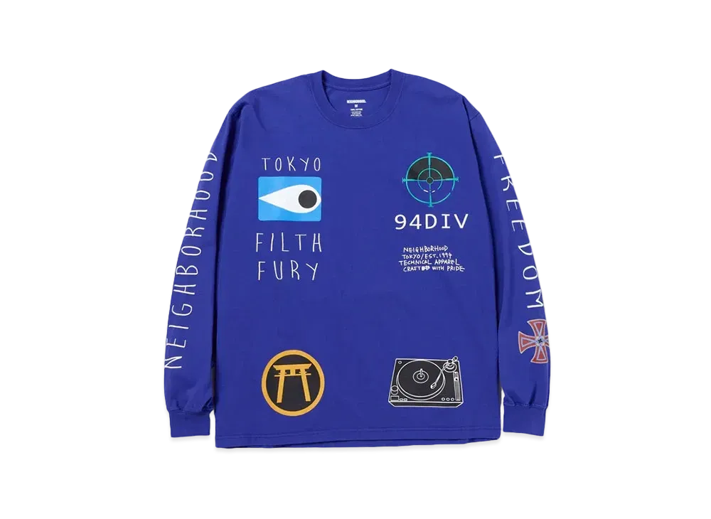 NEIGHBORHOOD NH . Tee LS-10 "Blue"