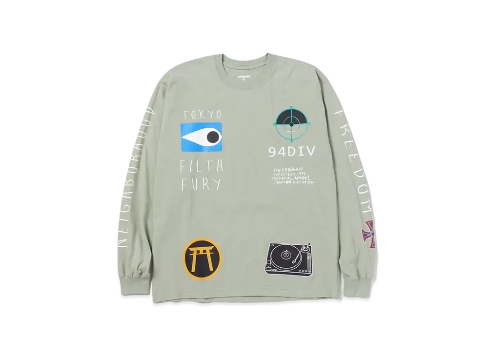 NEIGHBORHOOD NH . Tee LS-10 "Sage Green"