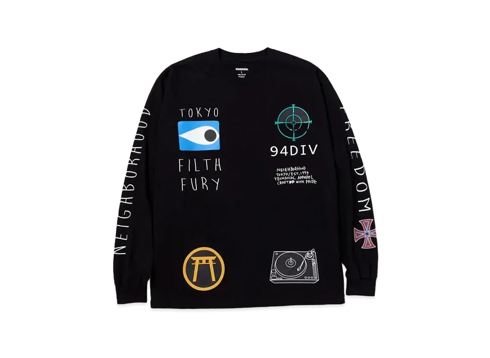 NEIGHBORHOOD NH . Tee LS-10 "Black"