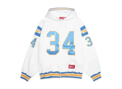 Supreme Football Zip Up Hooded Sweatshirt "White"
