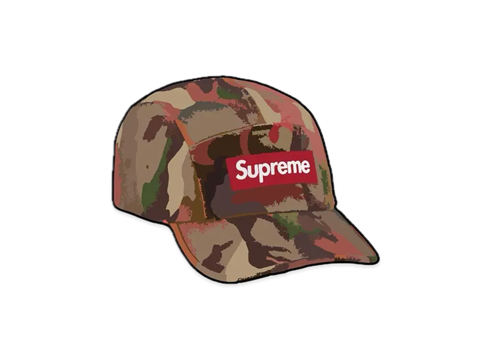 Supreme Washed Canvas Camp Cap "Tan Camo" (24SS)