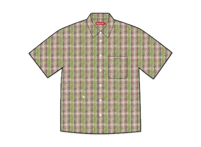 Supreme Loose Fit Mini Plaid S/S Shirt "Green"