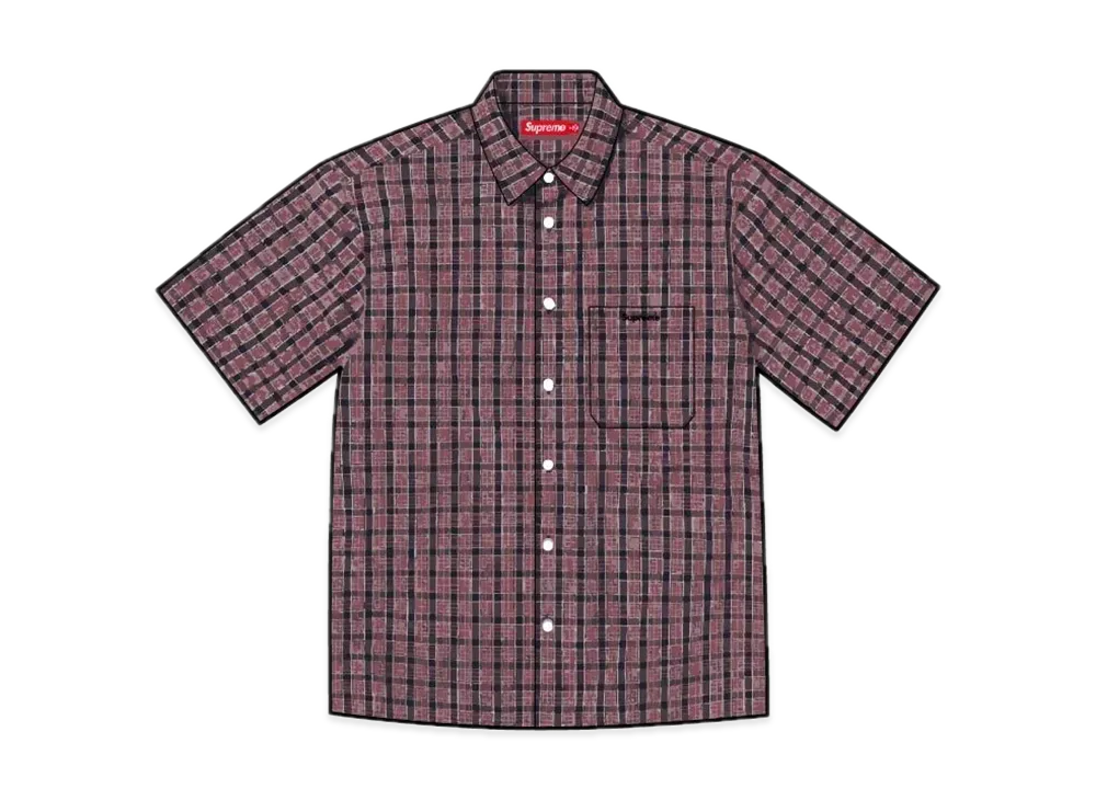 Supreme Loose Fit Mini Plaid S/S Shirt 
