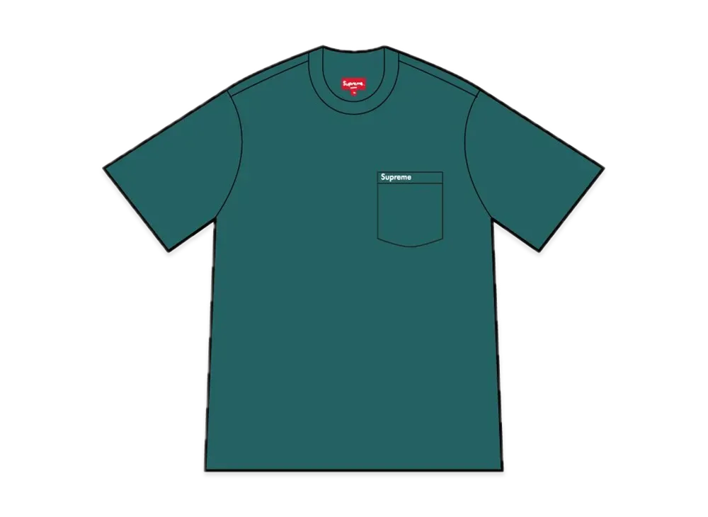 Supreme S/S Pocket Tee "Teal"(24SS)