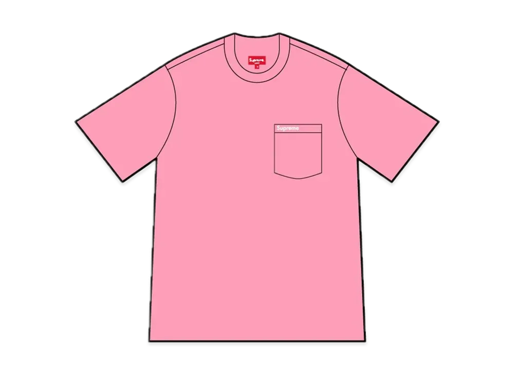 Supreme S/S Pocket Tee "Pink"(24SS)