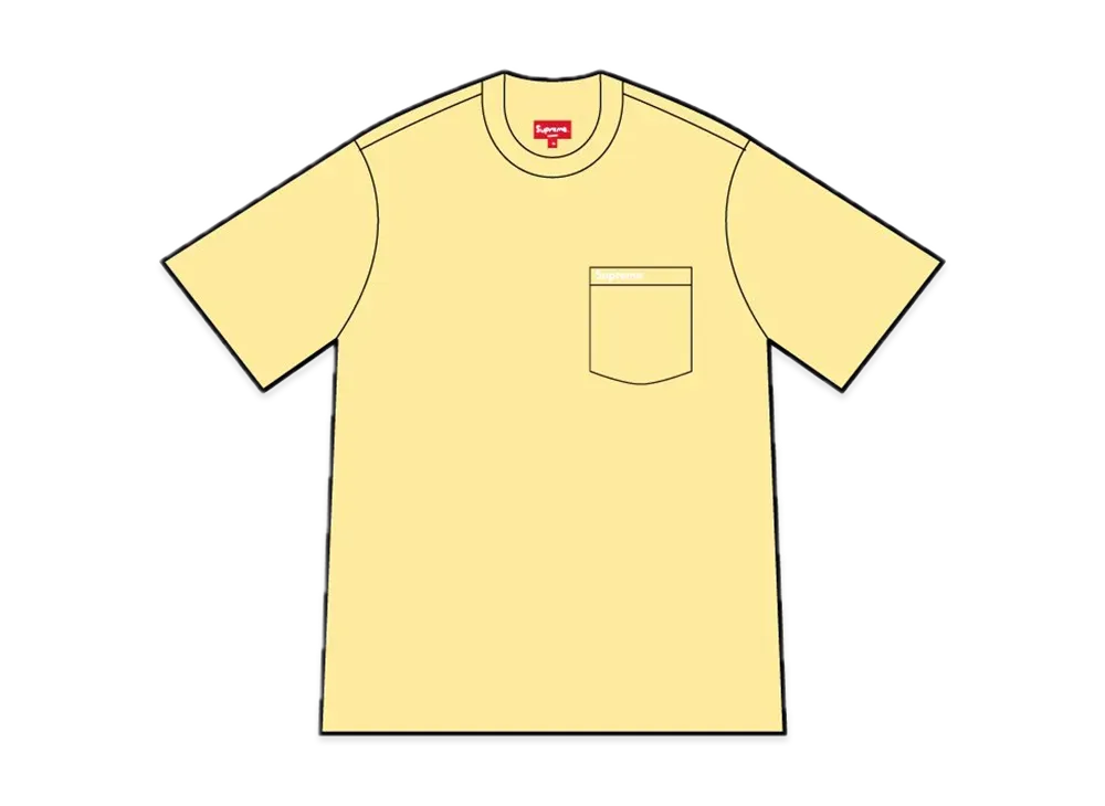 Supreme S/S Pocket Tee "Yellow"(24SS)