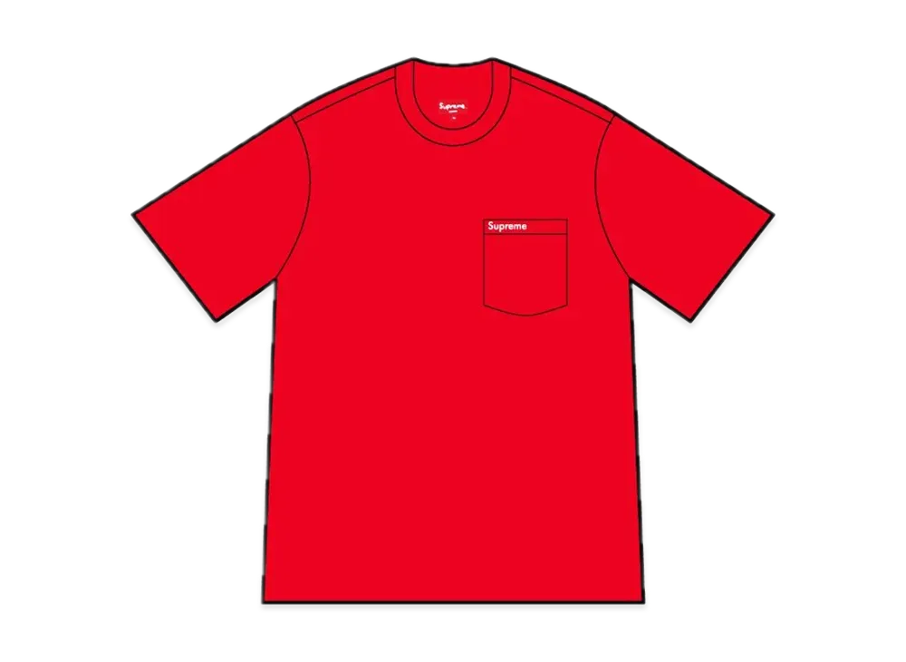 Supreme S/S Pocket Tee "Red"(24SS)