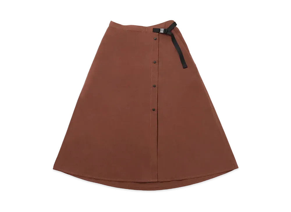 NANGA Women's Hinoc Ripstop Wrap Skirt "Brown"