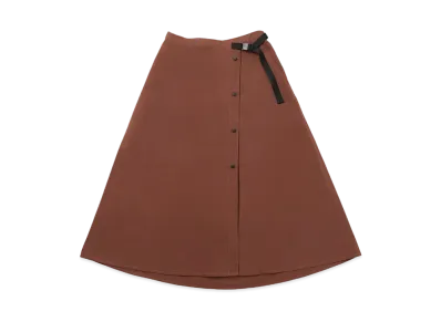 NANGA Women's Hinoc Ripstop Wrap Skirt "Brown"