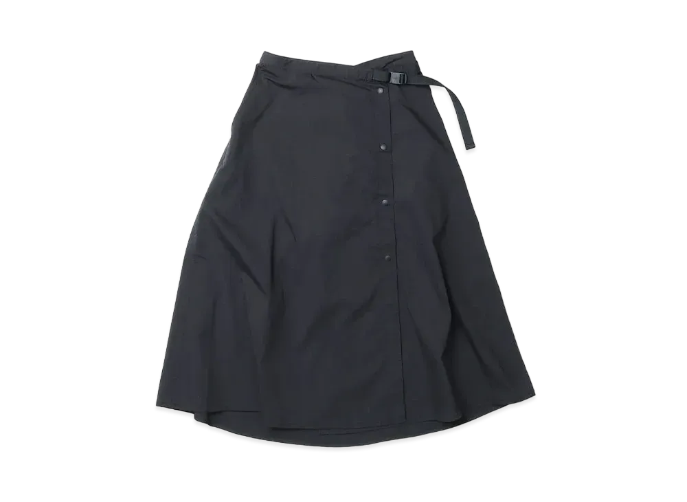 NANGA Women's Hinoc Ripstop Wrap Skirt "Black"
