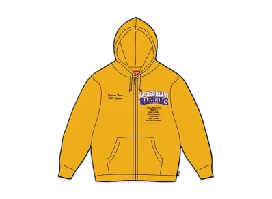 Supreme Salvation Zip Up Hooded Sweatshirt "Gold"