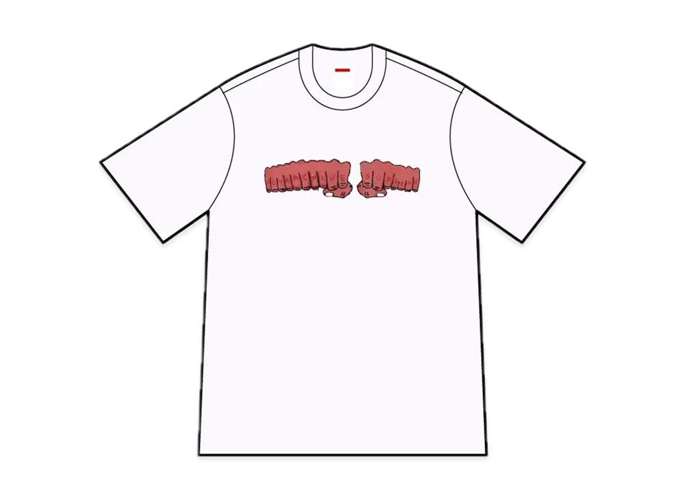 Supreme x Toy Machine Fist Tee "White"