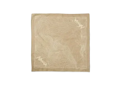 NANGA Parbat Contour Map Bandanna "Beige"