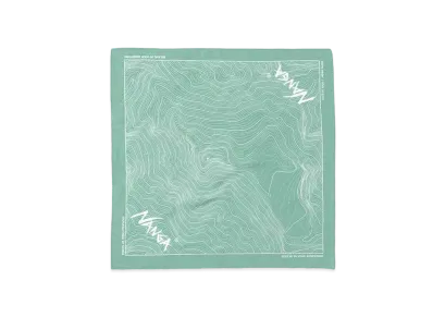 NANGA Parbat Contour Map Bandanna "Lime"
