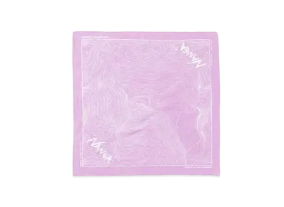 NANGA Parbat Contour Map Bandanna "Mauve"