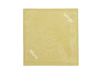 NANGA Parbat Contour Map Bandanna "Mustard"