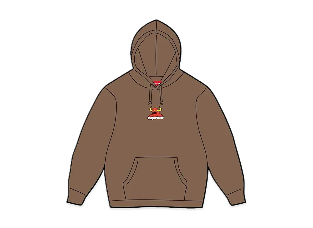 Supreme x Toy Machine Hooded Sweatshirt "Dusty Brown"