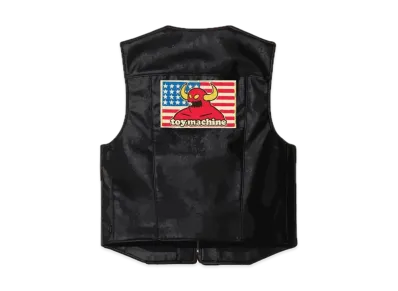 Supreme x Toy Machine Faux Leather Vest "Black"