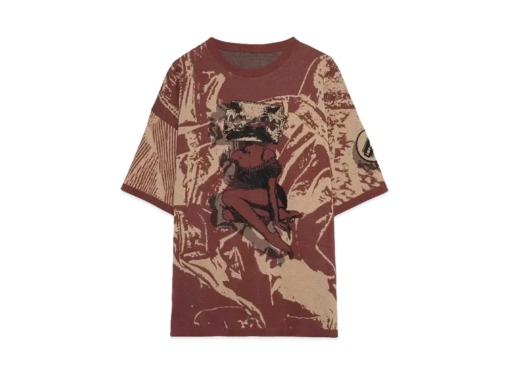 PHINGERIN RAZOR KNIT TEE "BROWN"