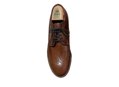 ALDEN Long Wing Tip Modified Last Shell Cordovan "Whiskey" N8503 D Single Leather Sole