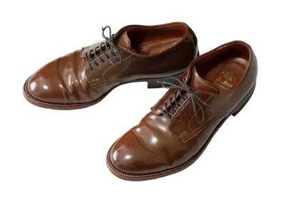 ALDEN Plain Toe Modified Shell Cordovan "Whiskey" N8409 D Single Leather Sole