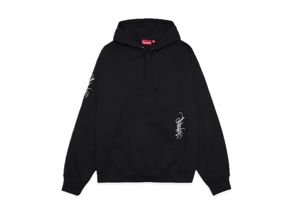 Supreme Tag Hooded Sweatshirt "Black"