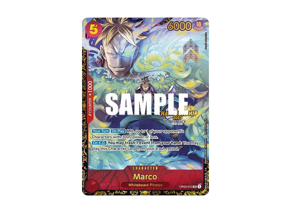 マルコ チャンピオンシップ 英語 未開封 ワンピース カードゲーム 超希少 マルコ チャンピオンシップ プロモ ワンピースカード