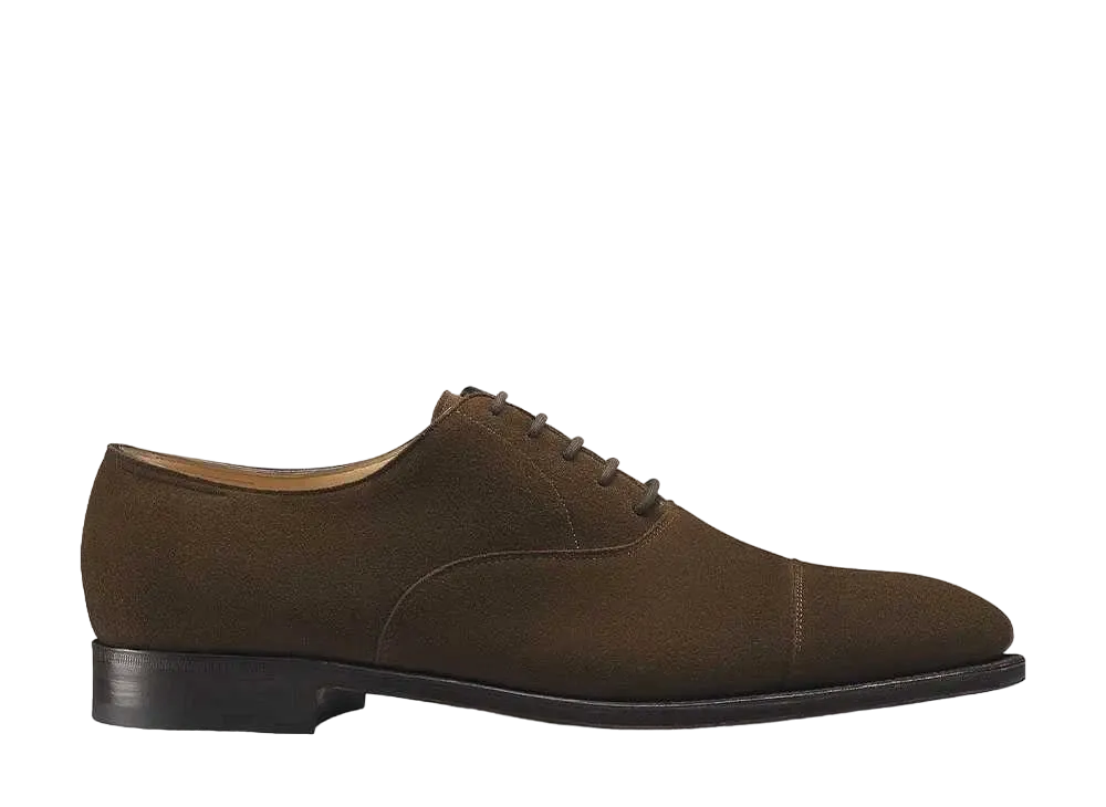 JOHN LOBB City II 7000 Suede "Dark Brown" E Single Leather Sole