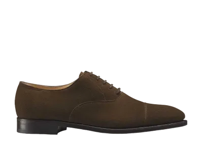 JOHN LOBB City II 7000 Suede "Dark Brown" E Single Leather Sole