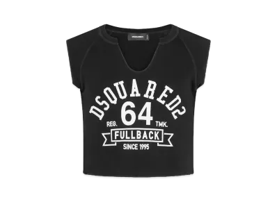 Dsquared2 x Rolling Stones Darlin' Cool Fit Sleeveless Cropped T-Shirt "Black"