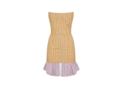 Dsquared2 x Rolling Stones Preppy Striped Bustier Dress "Multicolor"