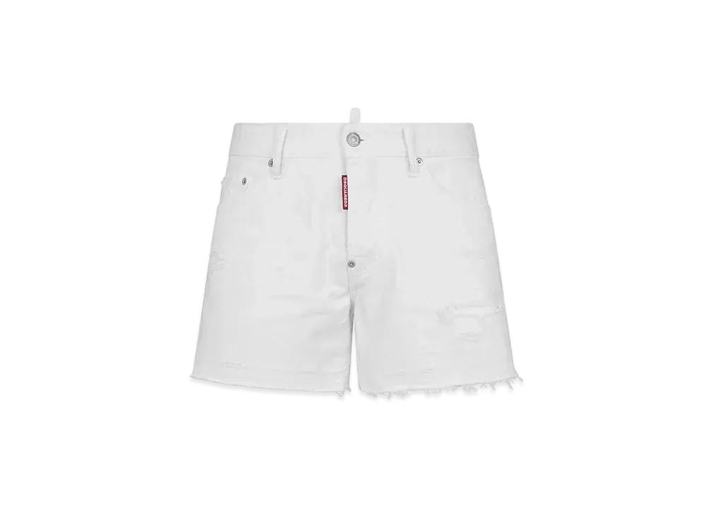 Dsquared2 x Rolling Stones White Bull Sexy 70'S Shorts "White"