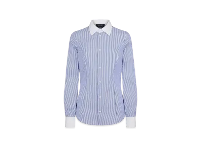 Dsquared2 x Rolling Stones Stripes Cotton Tennis Shirt "Blue"